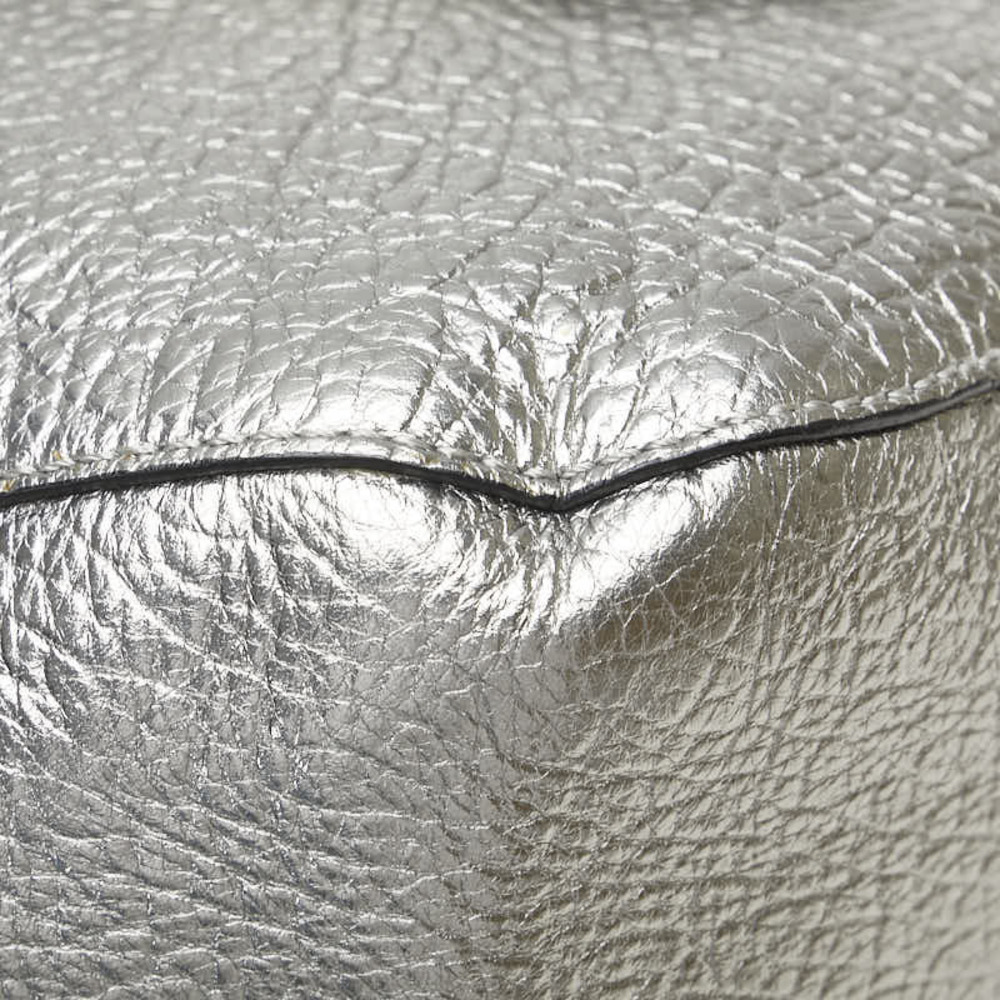 Burberry logo plate handbag shoulder bag silver leather - Picture 5 of 9